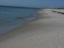 White sand beach.