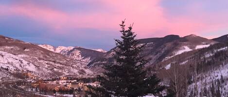 Alpen Glo Sunset from our  front balcony