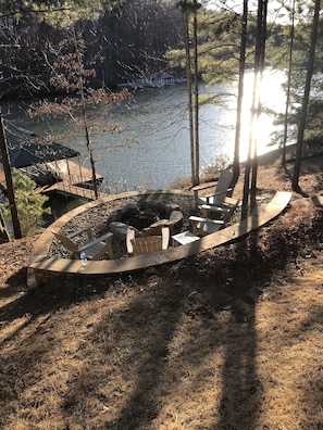 New FirePit at Sunset.