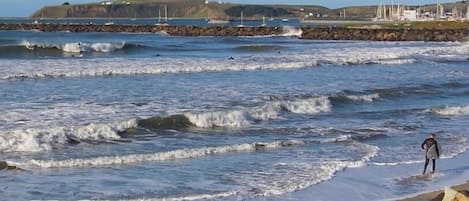 Surfer's Beach with Pillar Point Harbor in Distance. (2 Blocks from Apartment)