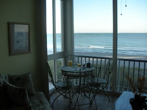 A nice spot to enjoy breakfast while watching the serenity of the gulf.
