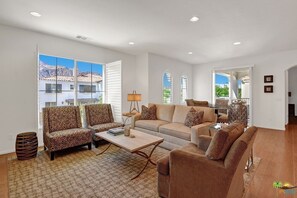 Open concept living with spectacular views of the San Jacinta Mountains