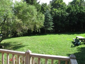 partial backyard view from deck