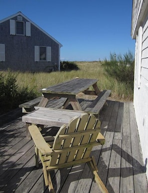 Deck with oversized picnic table