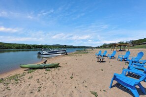 Relax after swimming or boating, wiggle your toes and play in nice, soft sand
