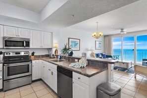 Modern Kitchen Equipped with Brand-New Stainless Steel Appliances