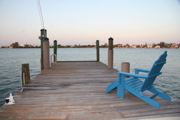 View from our dock overlooking Tom's Harbour.
