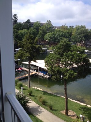 View looking to one of the boat docks.