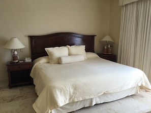 Master Bedroom: King sized bed