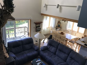 Living room and Dining room from the stairs landing