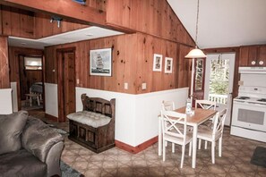 View of the kitchen and hallway.
