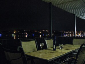 At night the lights from homes and docks create a beautiful and romantic view.