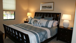 Professionally decorated Master Suite