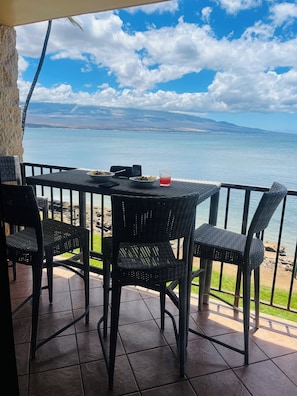 Enjoy sweeping views of Maalaea Bay, right from the lanai.