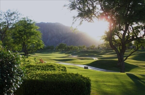 Sunset view from the patio,located at the 15th tee box