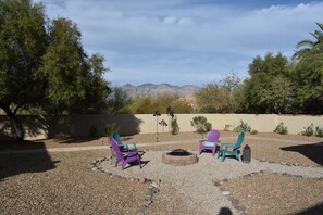 Back yard with view of Catalina Mountains