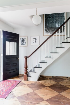 Original 1865 front door and staircase