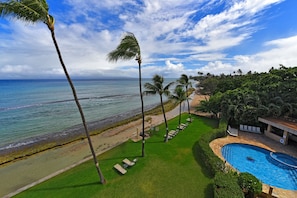 View From Master Bedroom Lanai - Pool, Spa, and BBQ Area