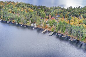 The Everett, west frontage on catfish lake, cranberry lake to the east.