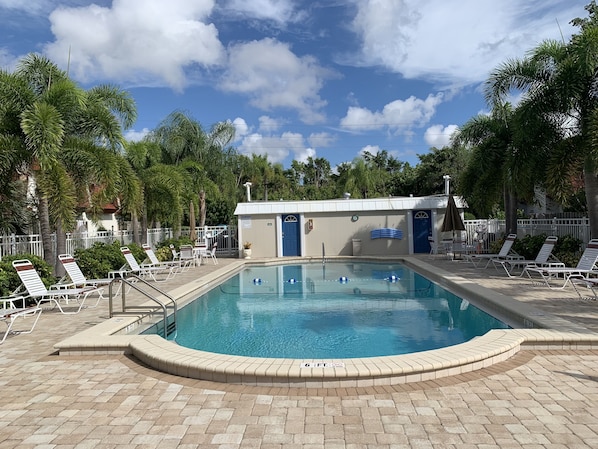 Heated Pool, steps from our townhome!