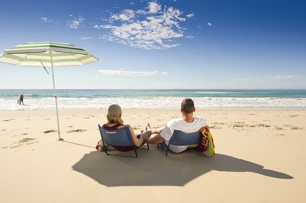 relax on the beach