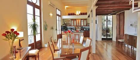 Great Room: Open Design, Lots Of Light, Beautiful Wood Floor