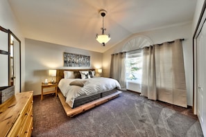 Master bedroom with king bed