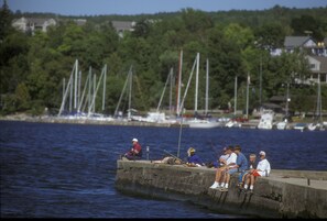 Fishing is great in the harbor. Catch some small mouth bass!