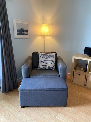 Reading nook easy chair and ottoman 