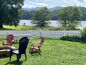 Lake and mountain views, all from your beautiful front yard