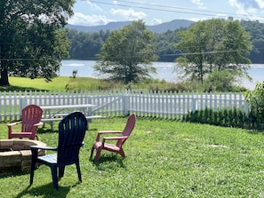 Lake and mountain views, all from your beautiful front yard