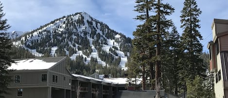 View of Mountain just outside the front door of the condo.  Walk to Canyon Lodge