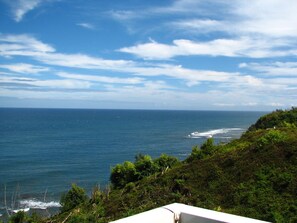 View from lanai up coastline