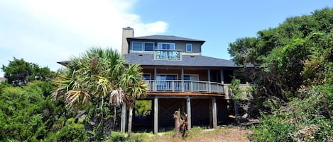 Ocean-facing side of house