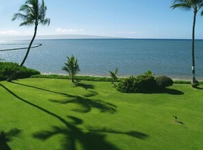 View from your lanai of the ocean and the island of Lanai.