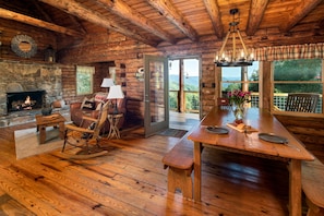 Living and dining room area