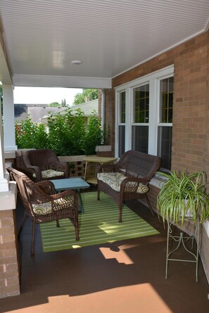 Enjoy a beverage on the front porch
