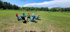 Firepit in backyard
