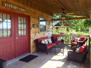 Comfy front porch seating!!