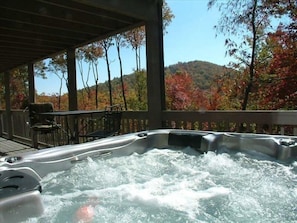 Hot Tub with a view.  Yes, we know. Nice.