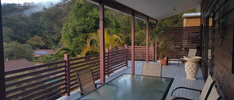 Back deck overlooking the valley