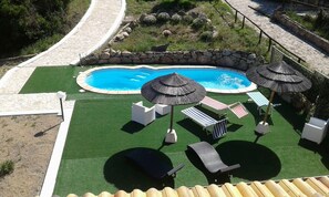 The big area of the private pool