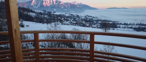 vue du balcon en hiver
