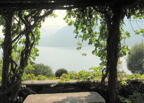 View from the garden on Lake Orta