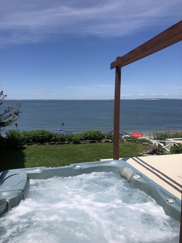 Hot tub.  Look at that view !! 