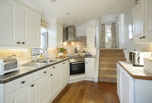 Ground floor: The stylish and well equipped kitchen