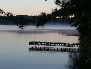 View up the lake from our dock.
