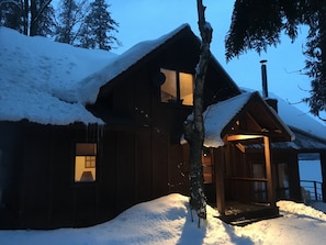 Cabin is cozy even in winter