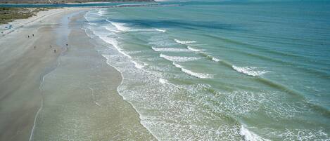 Miles of Panoramic white warm sand on this expansive beach. KSC Launch site