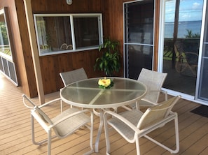 The front Deck is the perfect place to enjoy the cool breeze off the ocean